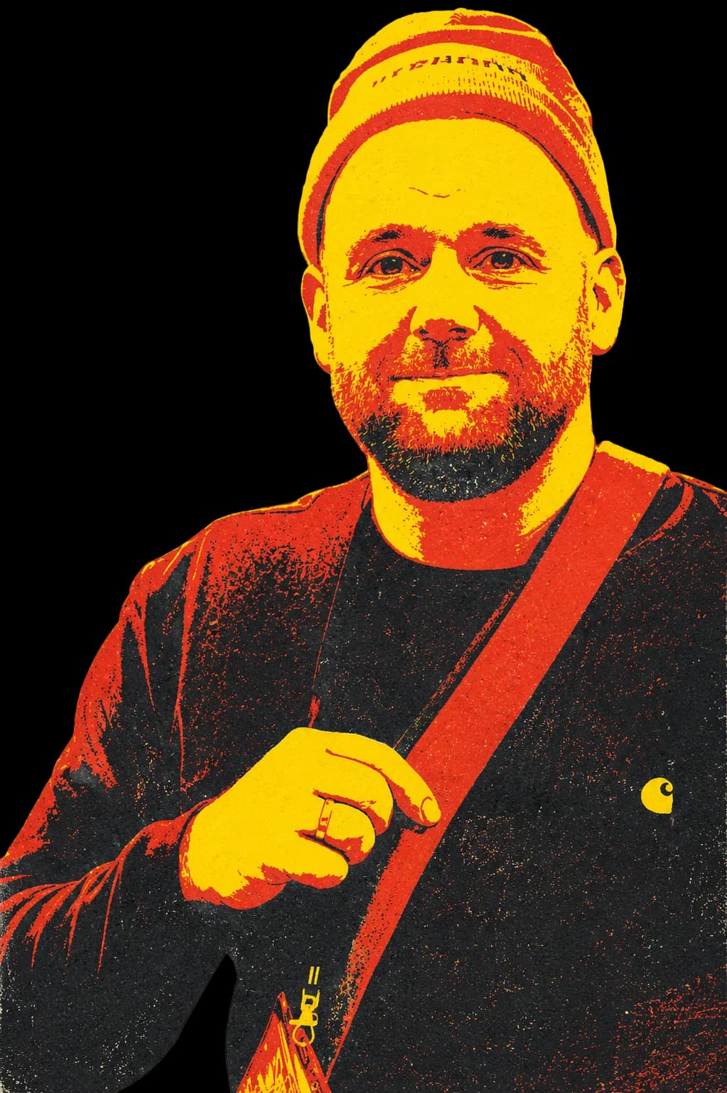 Person mit Kameragurt