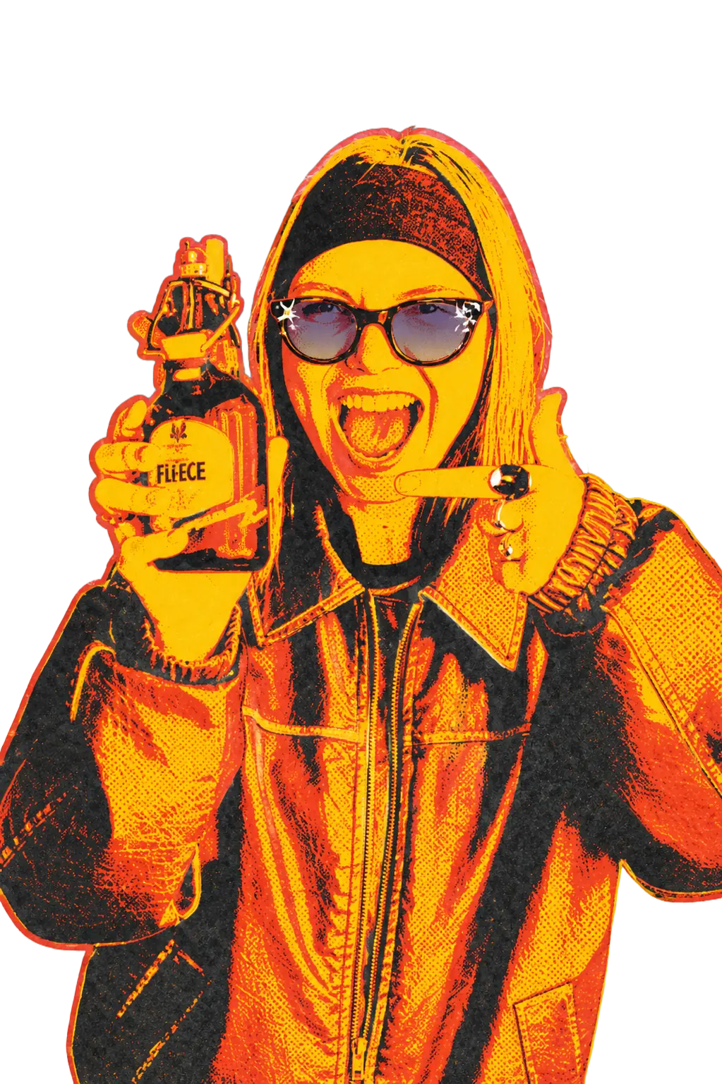 Person mit Parfumflakon